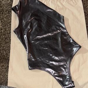 Edikted Black Metallic Top